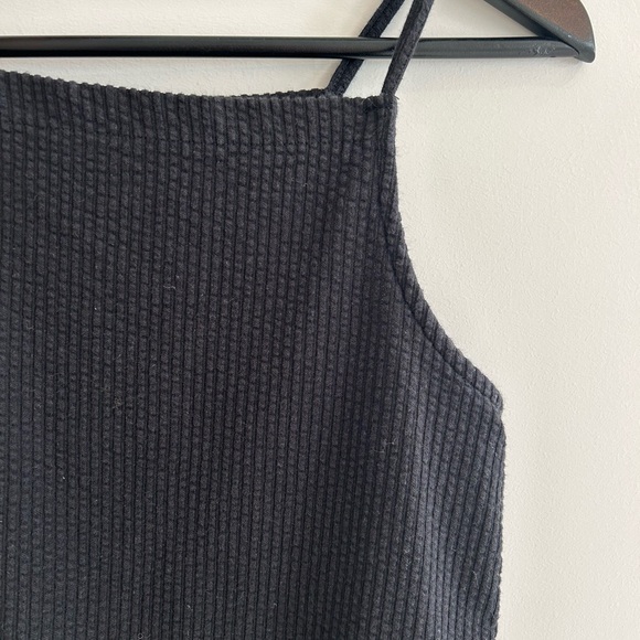 Madewell Seersucker Apron Tank Top in Black - Picture 7 of 9